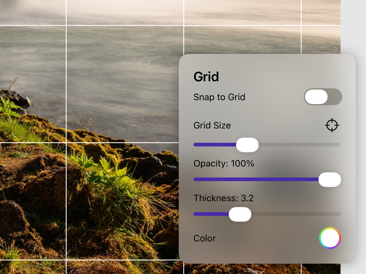 Create a grid that matches your canvas.